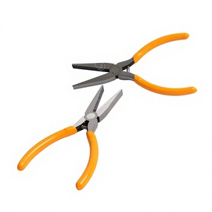 MANAN INSTRUMENTS Flat Nose Pliers Tapered Baguette Cut Orange Handle Stainless Steel Jewelry Tool for DIY <b>Crafts</b> - Product Image 4