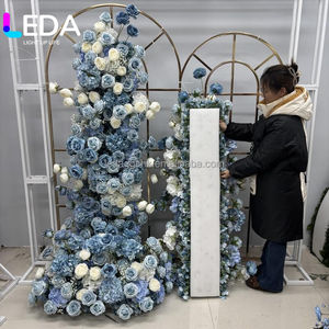 Fleurs artificielles LEDA bleu poussière, décorations florales, centres de table, décorations de fond pour fêtes, mariages, centres commerciaux - Product Image 1