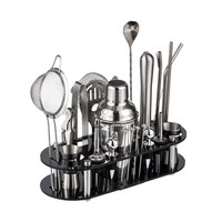 Équipement de barman haut de gamme, ensemble d'outils à cocktails en acier inoxydable, ensemble de shaker à cocktails 750 ml en acier inoxydable