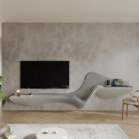 Meuble d'art haut de gamme : Étagère décorative paramétrique en bois sur mesure, centre de rangement fonctionnel et présentoir