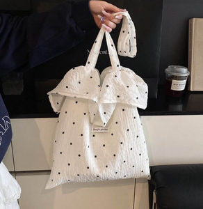 Bolsa de compras de lona de algodón ecológica de alta gama para mujer, con asa y logotipo personalizado impreso, para venta al por mayor. - Product Image 2