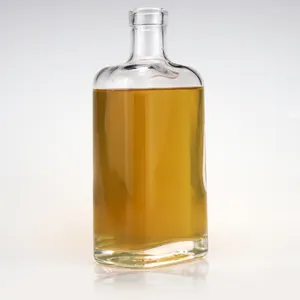 Custom Logo Glass Whisky Liquor Bottle Luxury 700ml Liquor And Alcoholic Beverage Bottle