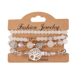 Conjuntos de Pulseras de Cuentas del Árbol de la Vida, Pulseras de Cuentas de Cristal Apilables de Varias Capas, Conjuntos de Joyería de Moda Bohemia para Mujer - Product Image 6