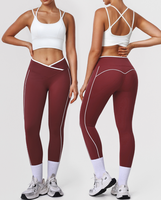Promotion Printemps : Ensemble de Yoga 2 Pièces Personnalisable avec Logo, Haute Élasticité, Coussinets de Poitrine Intégrés, Pantalon Ample – Idéal pour la Gym et le Fitness