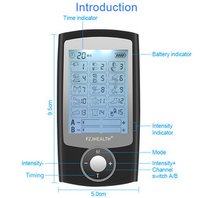20-Level yoğunluğu çift bağımsız kanallar onlarca cihaz vücut kullanımı için darbeli masaj aleti Ems kas stimülatörü - Product Image 3