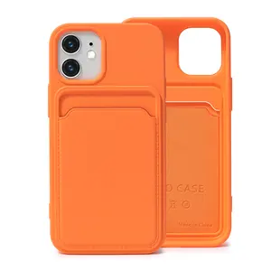 Colore estivo borsa per carte personalizzata copertura in Silicone sublimazione vuota rialzata per custodia morbida in Tpu per Iphone