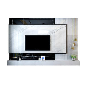 Meuble <span class=keywords><strong>mural</strong></span> moderne de luxe léger en pierre, décoration murale en carrelage, meuble <span class=keywords><strong>TV</strong></span> en marbre - Product Image 1