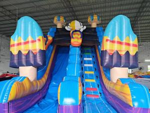 Tongs en PVC de qualité commerciale pull popsicle videur toboggans gonflables en gros avec piscine d'eau pour <span class=keywords><strong>location</strong></span> de <span class=keywords><strong>vacances</strong></span> - Product Image 4