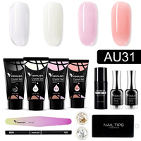 Venalisa meilleure vente Kit d'art d'ongle professionnel extension Gel vernis 3 séries Se-mi Permanence Crystal Poly Nail UV Gel Set