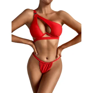 Заказной логотип ярлык 2021 черный купальник красный купальник женский купальник с вырезами maillot de bain femme