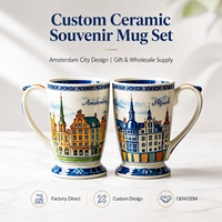 Paire de tasses en céramique de style campagnard classique, faites à la main en grès, tasses à thé pour couple, personnalisables OEM ODM, vente en gros