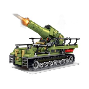 Tanque militar modelo rompecabezas juguete ejército guerra camión Panzer <span class=keywords><strong>Mini</strong></span> juegos de bloques de construcción niños ladrillos de plástico DIY Kit - Product Image 5