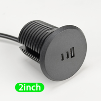 Enchufe USB Inteligente Empotrable Industrial con Toma de Corriente para Escritorio, con Puertos Duales Tipo-C PD de 65W y Corriente Nominal de 3A