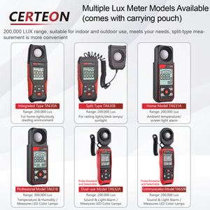 เครื่องวัดแสงดิจิตอลแบบพกพาพร้อมหน้าจอ LCD ความแม่นยำสูง วัดได้ถึง 200000 ลักซ์ - Product Image 6