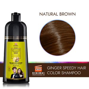 Shampoo colorant capillaire permanent au gingembre personnalisable, à base de plantes, sans ammoniaque, 420 ml, pour usage domestique, longue durée, couvre les <span class=keywords><strong>cheveux</strong></span> gris, cosmétique capillaire - Product Image 2