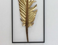 ART mural en métal, feuille d'or, 1 pièce, offre spéciale