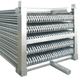 Corrugated tube evaporative condenser coil for closed cooling tower
