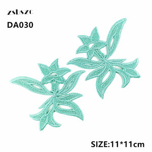 Nouvelle couleur en stock Vert Menthe, patchs en dentelle à motif symétrique pour les créateurs de mode, vêtements, artisanat de scène, bricolage - Product Image 6