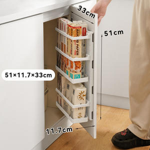 Étagère de rangement de cuisine, organisateur de porte d'armoire, panneau perforé en plastique, étagère murale multifonctionnelle pour garde-manger - Product Image 2