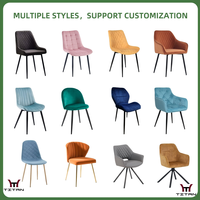 Fauteuil de haute qualité avec dossier haut et assise rembourrée, chaise longue rembourrée pour coin lecture, pieds en métal pour meubles de maison