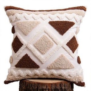 Handmade Indian Cotton Luxury Woven Tufted <b>Sofa</b> Cushion Cover Household <b>Pillow</b> Cases Eco-Friendly Custom OEM Wholesale - Product Image 1