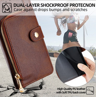 Porte-monnaie Clip de carte étui de téléphone portable pour Samsung S24 S23 S22 S21 Ultra étui de téléphone en cuir PU 15 Plus 14 13 Pro 12 11 Pro Max