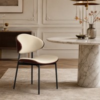 Silla de Comedor de Fibra de Carbono Personalizada B2B, Asiento Tapizado, Patas de Metal, para Hoteles, Cafeterías, Muebles para Comercios Minoristas, Suministro OEM Personalizado B2B