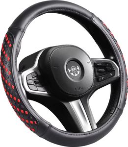 Housse de <span class=keywords><strong>volant</strong></span> antidérapante en cuir PU pour femmes, décoration intérieure de voiture en caoutchouc - Product Image 5