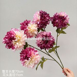 ดอกโบตั๋นประดิษฐ์สีแดงแบบกลีบสองชั้นสำหรับตกแต่งงานแต่งงานจาก Secret Garden - Product Image 3