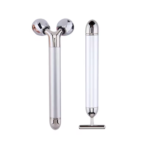 Masajeador Facial eléctrico 3D 2 en 1 de alta calidad, palo de oro de 24K para reafirmar el estiramiento de la piel, eliminación de pigmentos, ojeras - Product Image 4