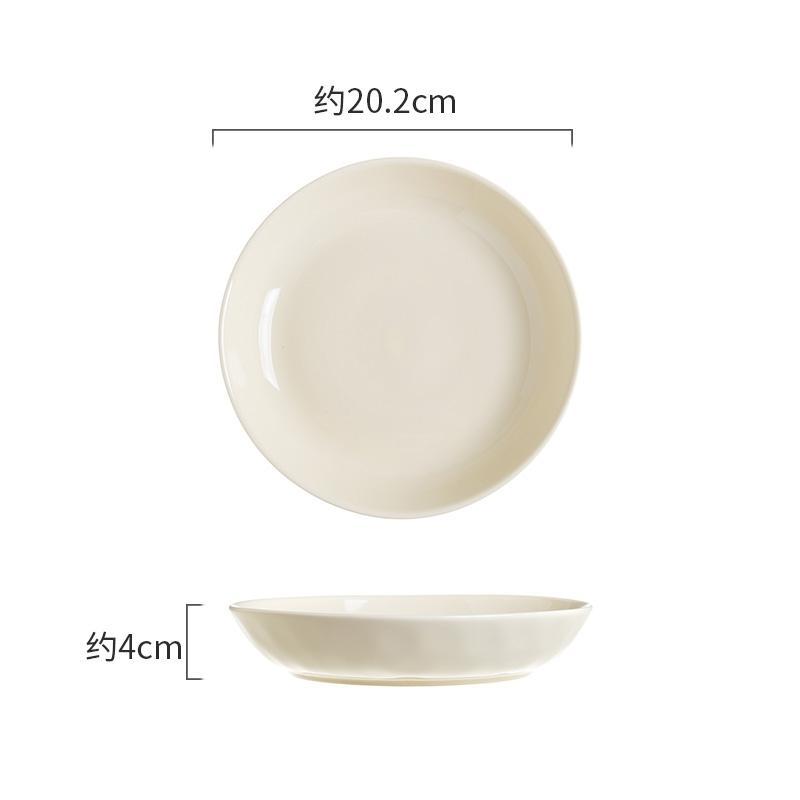 Plato redondo de 8 pulgadas con diseño de piedra