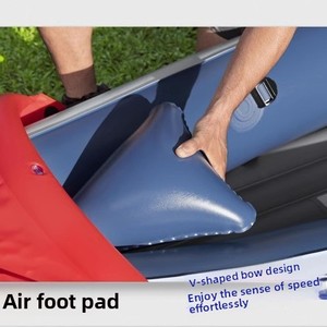 <span class=keywords><strong>Bestway</strong></span> 65132 Canot <span class=keywords><strong>gonflable</strong></span> en PVC respectueux de l'environnement pour 3 personnes avec pagaies et pompe à air 381x100cm - Product Image 2
