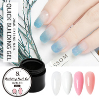 Gel de construction pour ongles HS Factory Direct, 4 couleurs, sans HEMA, TPO, MEHQ, vente en gros OEM pour salons de manucure