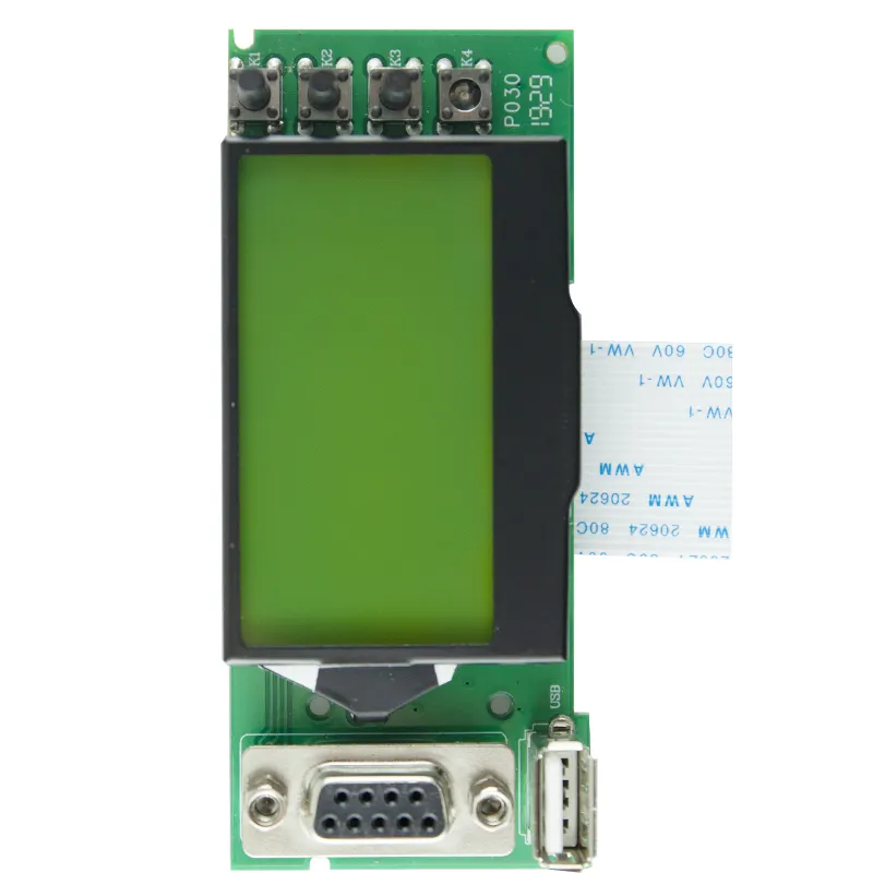 Painel de tela de toque LCD verde amarelo dos monitores de exposição de alta luminosidade de 132*64 módulos de exibição de acessórios eletrônicos