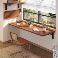 Étagère murale, table pliable, bureau, mur suspendu, cloison droite, cadre en bois, panneau non perforé, comptoir