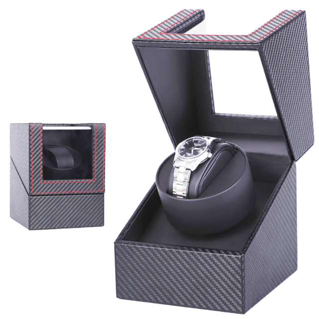 OEM Leah Wood Organizer Reloj Watch Rotating Mechanical Automatic Wristwatch Watches Box Display Packaging  Watch Winder Shaker