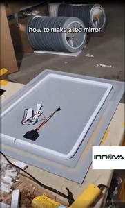 现代白色EVA泡沫条自粘型材浴镜矩形照明公寓用 - Product Image 5