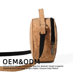 <span class=keywords><strong>Sac</strong></span> bandoulière décontracté en liège pour femme, petit format, forme irrégulière, personnalisé, avec fermeture éclair unique, facile à assortir, toutes saisons - Product Image 4