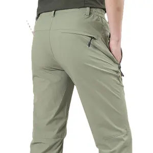 ANSZKTN Pantalones Softshell de verano con logotipo personalizado Pantalones deportivos al aire libre resistentes al agua Pantalones largos de golf Pantalones para hombre