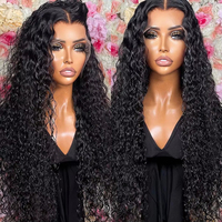 Perruque Lace Front Cheveux Humains Vierges Bouclés Densité 250, Dentelle HD, Prête à Porter Sans Colle, Pré-Pluckée, Nœuds Blanchis