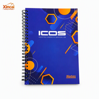 Carnet de notes A5 personnalisé avec logo OEM, couverture rigide, reliure spirale, impression par pelliculage, agenda, bloc-notes, vente en gros