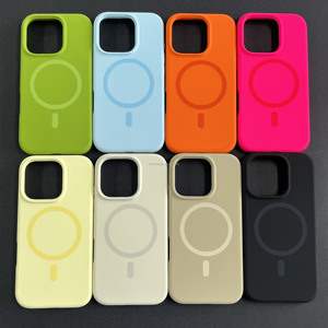 Thiết Kế Mới Mỏng Silicone Lỏng Trường Hợp Từ Tính Cho Iphone 17 Pro Max 15 14 13 Pro Silicon Biểu Tượng Tùy Chỉnh Điện Thoại Trường Hợp Khắc Laser - Product Image 1