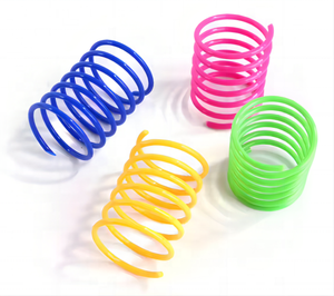 친환경 인터랙티브 플라스틱 애완동물 장난감 스프링 코일 스파이럴 고양이용 활동 촉진 맞춤형 브랜드 모델 PST-4 - Product Image 1