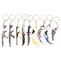 Valorante 9CM porte-clés en métal ornements d'arme pendentifs de sac d'école cadeaux pour garçons jouets en gros et cadeaux promotionnels