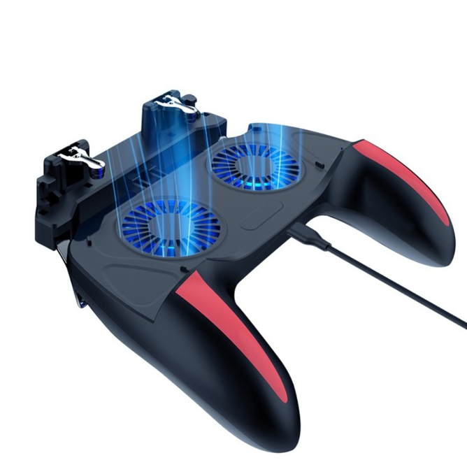 Игровые аксессуары H10, ручной игровой контроллер с рукояткой, джойстик, геймпад для Pubg, триггер, двойной вентилятор охлаждения, игровой охладитель для телефонов