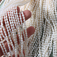 Perles d'eau douce naturelles, grain de riz, à faire soi-même, 2.8 — 3mm, vente en gros