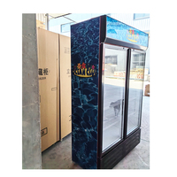 Réfrigérateur vertical de présentation de boissons, distributeur mondial, garantie de 3 ans, vitrine de boissons, refroidisseur de cola, porte en verre