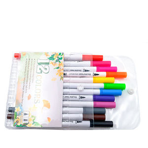 Custom Color Watercolor <b>Pen</b> Set Water-Based Marker with Soft Head Hook Line Kids' <b>Painting</b> School Printed Logo Paper Material - Product Image 4