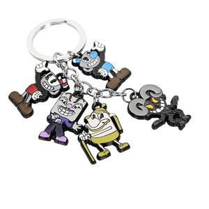 Llavero de Metal Esmaltado con Figura de Dibujos Animados de <span class=keywords><strong>Cuphead</strong></span>, Joyería para Estudiantes, Regalos, Accesorio para Bolsos - Product Image 3