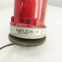 Plc Signaling 104fledr-n5 Flashing Red Led Signal Beacon Light 120vac for Warranty Product